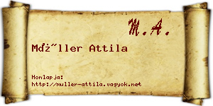 Müller Attila névjegykártya