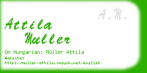 attila muller business card